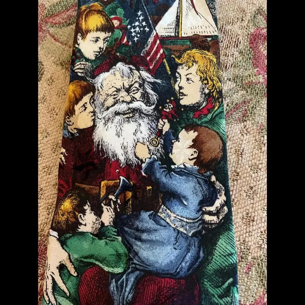 Tango Santa's Fans Tie - Vintage Americana Series by Max Raab - Picture 3 of 5